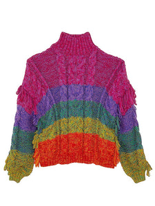 Multicolored Yarn Sweater