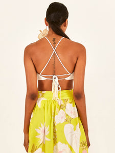 White Flower Crop Top