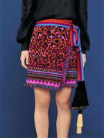 Load image into Gallery viewer, Red Ainika Tapestry Sweater Skirt
