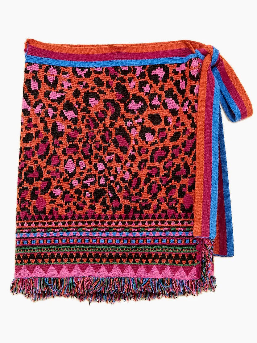 Red Ainika Tapestry Sweater Skirt