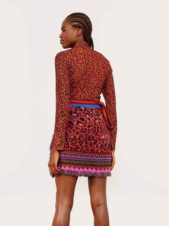 Leopard Pop Caramel Tulle Blouse