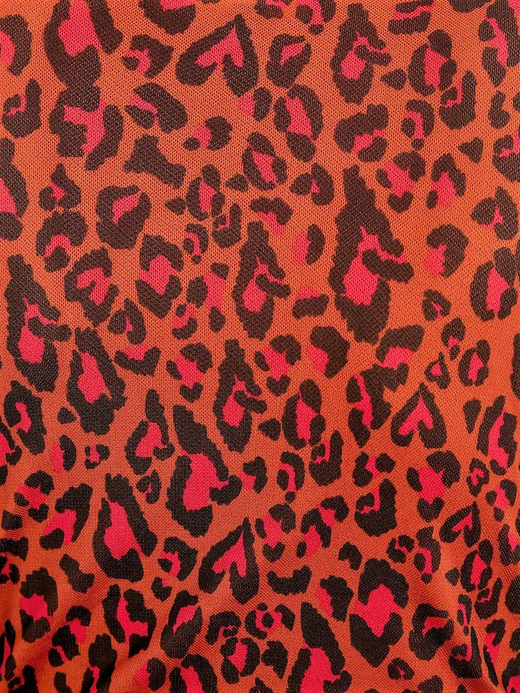 Leopard Pop Caramel Tulle Blouse
