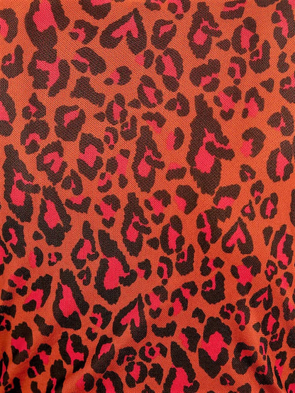 Leopard Pop Caramel Tulle Blouse
