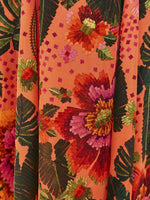 Load image into Gallery viewer, Orange Blooming Garden Maxi Dress
