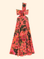 Load image into Gallery viewer, Orange Blooming Garden Maxi Dress
