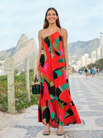 Load image into Gallery viewer, Red Heliconia Maxi Dress
