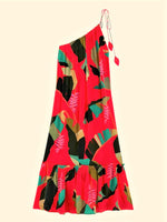 Load image into Gallery viewer, Red Heliconia Maxi Dress
