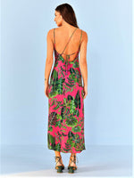 Load image into Gallery viewer, Pink Leaves Midi Dress

