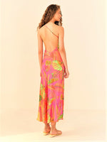 Load image into Gallery viewer, Orange Ombre Forest Midi Dress
