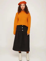 Load image into Gallery viewer, Tiered Skirt in Black by Rita Row
