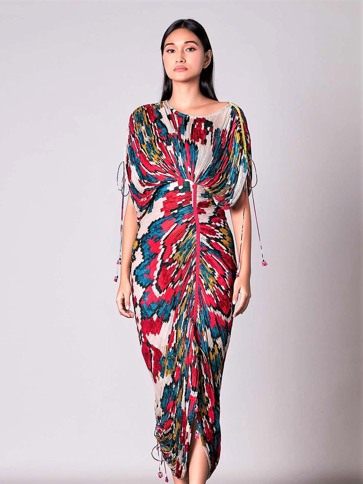 Micropleated Kaftan dress
