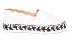 Load image into Gallery viewer, White nappa leather espadrille with braided jute sole
