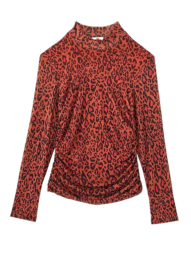 leopard turtle neck
