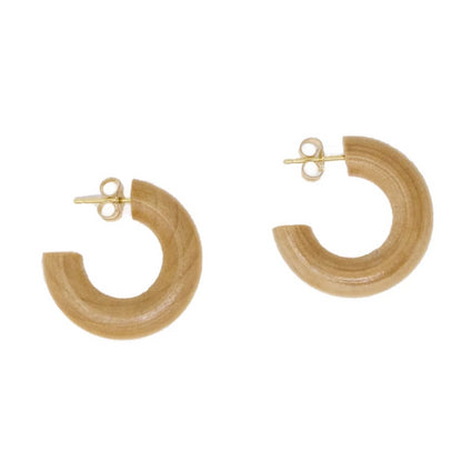 The Pine Wood Huggies Earrings