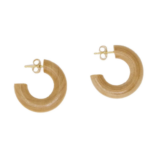 The Pine Wood Huggies Earrings