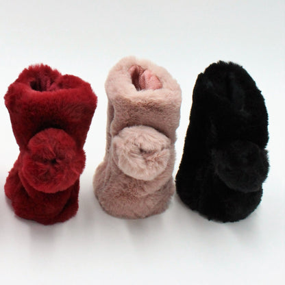 Fingerless mittens in Faux fur