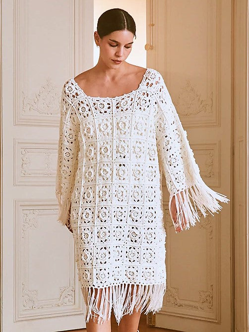 Knitted Tunic with fringes