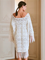 Load image into Gallery viewer, Knitted Tunic with fringes
