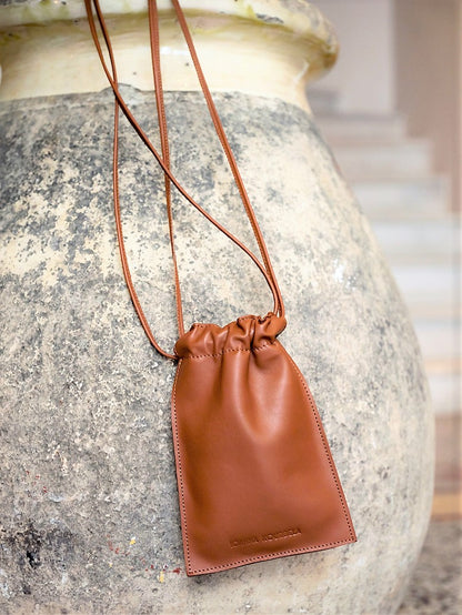 Sleek leather pouch