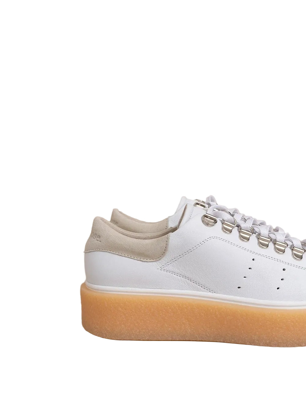 white leather platform sneaker