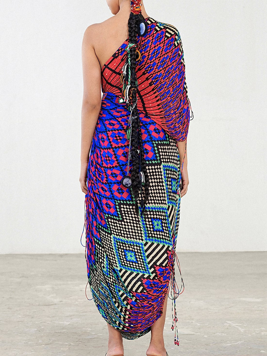 Micropleated dress