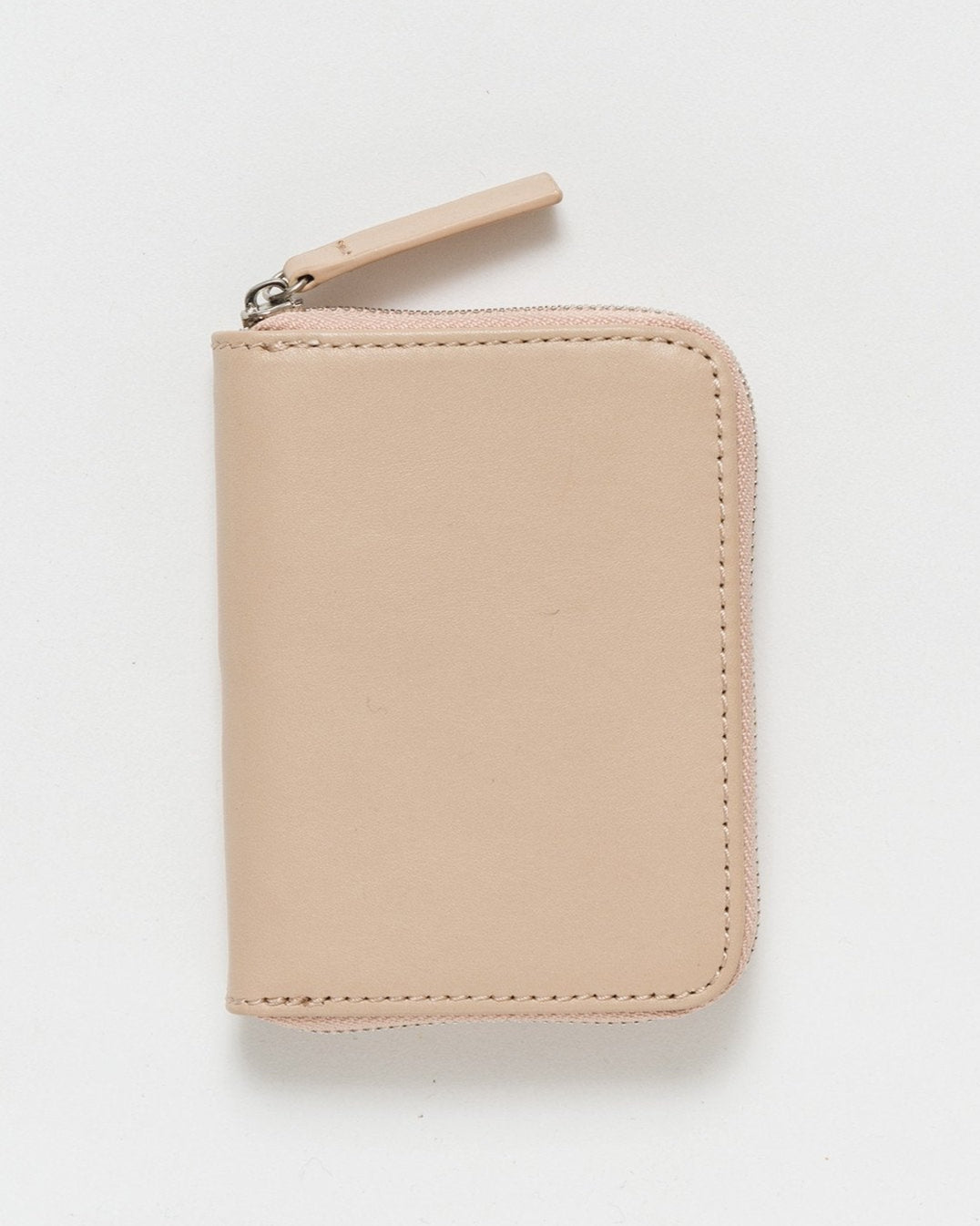 Tan leather short wallet