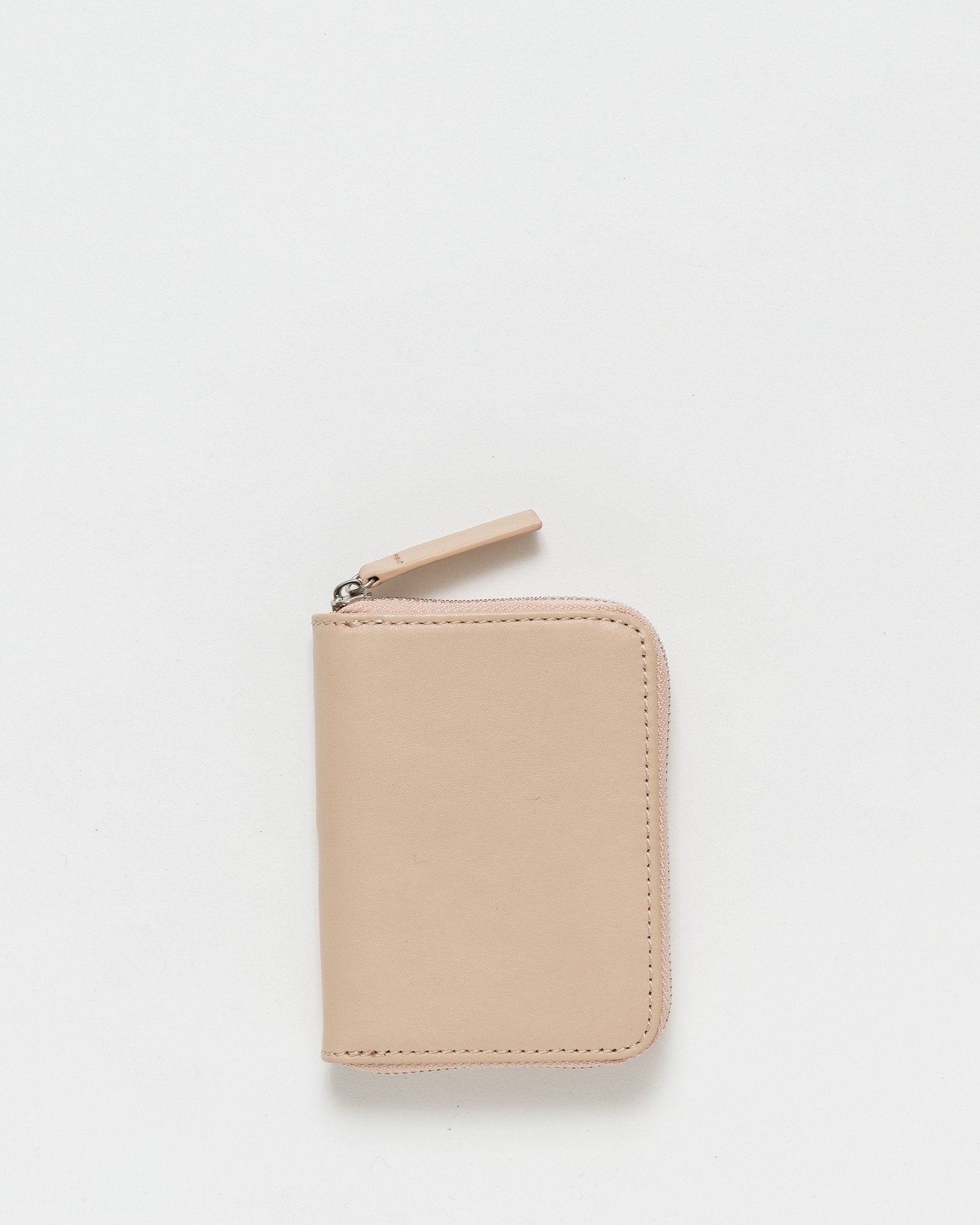 Tan leather short wallet