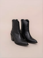 Load image into Gallery viewer, Stud detailed Cowboy Ankle Booties
