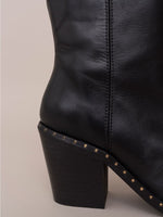 Load image into Gallery viewer, Stud detailed Cowboy Ankle Booties
