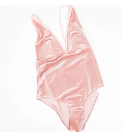 Stretch Velvet Body Suit