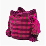 Load image into Gallery viewer, Handmade Small Crossbody Wayuu Fucshia &amp; Green
