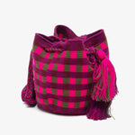 Load image into Gallery viewer, Handmade Small Crossbody Wayuu Fucshia &amp; Green
