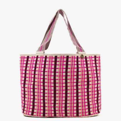 Handmade Wayuu Shopping Bag Fuchsia & Bordeaux