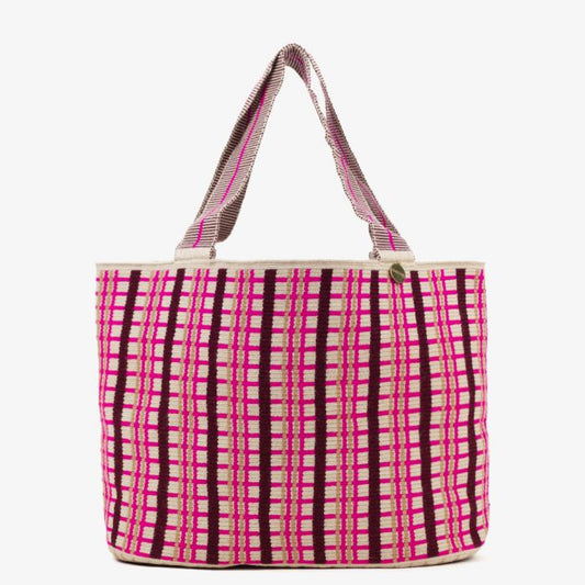 Handmade Wayuu Shopping Bag Fuchsia & Bordeaux