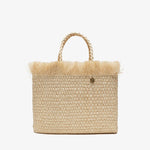 Load image into Gallery viewer, Rectangular Basket Natural Fiber Fringes

