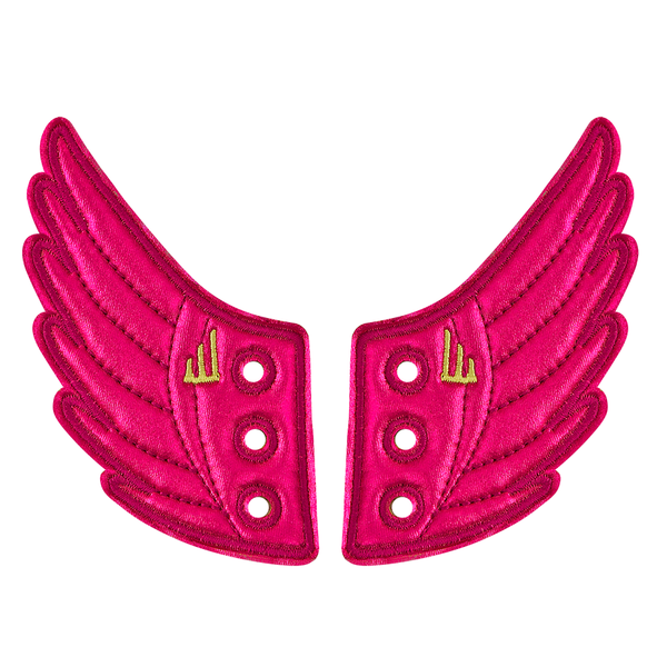 Foil wings hot pink