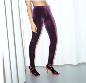 Stretch Velvet Leggings Folklorious