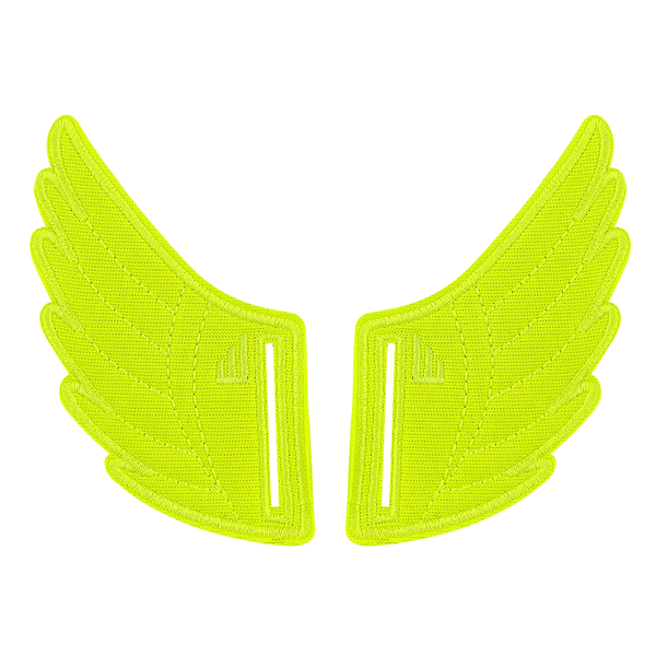 neon yellow `Shwings shoe accessory velcro