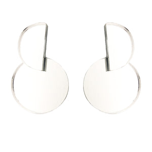 "Mirror Half Moon" Plexi Earrings