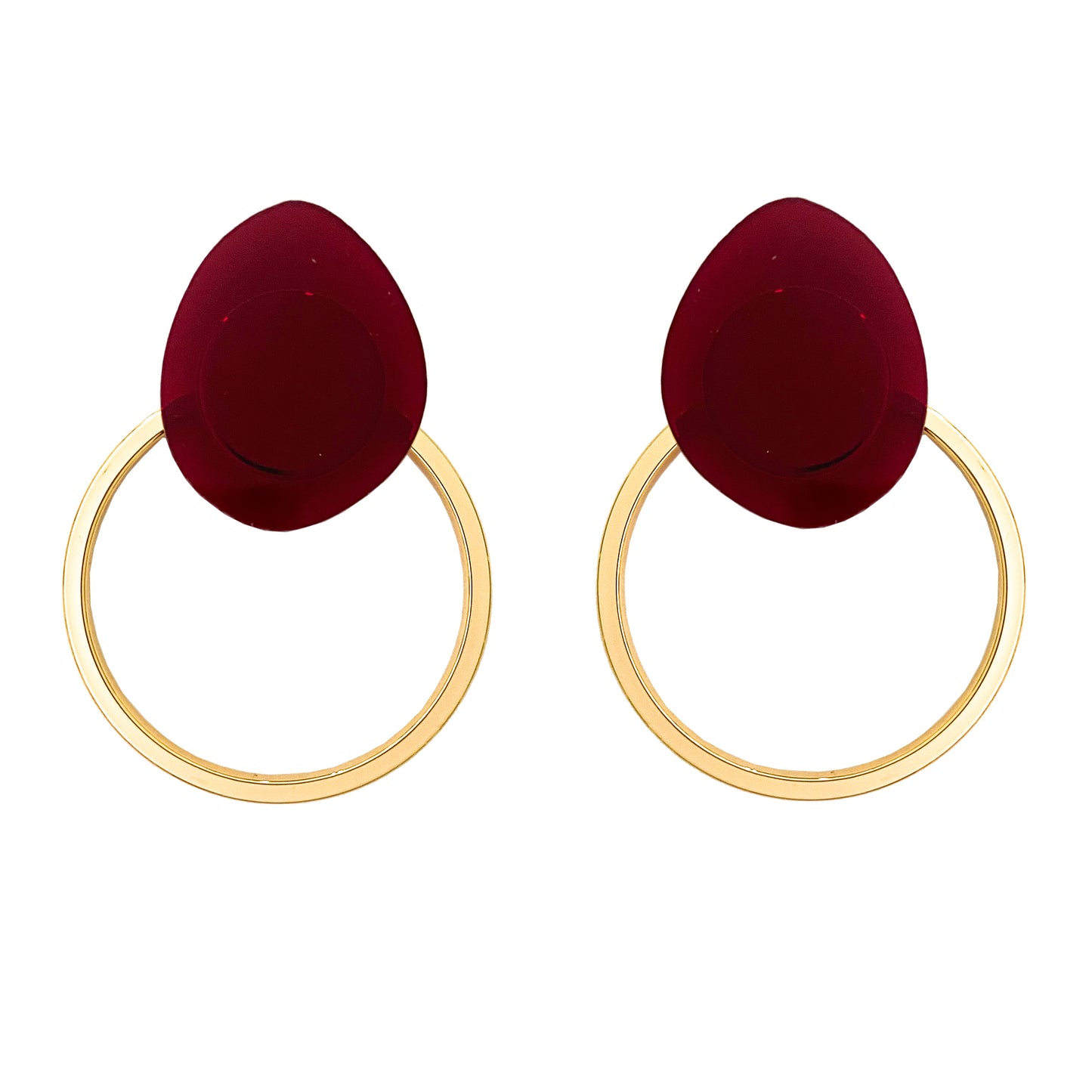 Radiolario Bordeaux Plexi Earrings