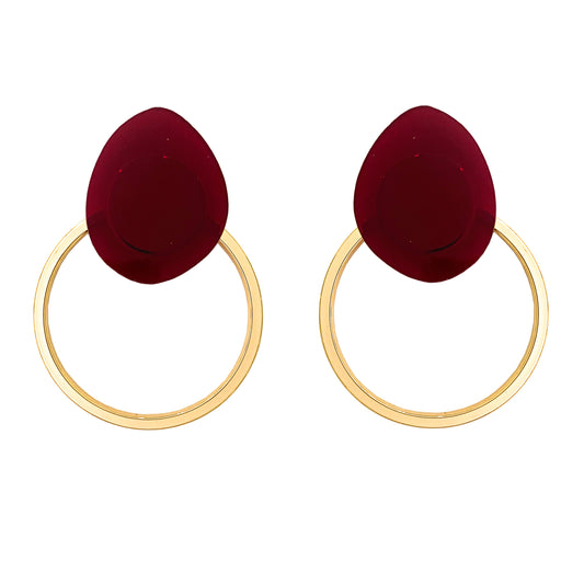 Radiolario Bordeaux Plexi Earrings
