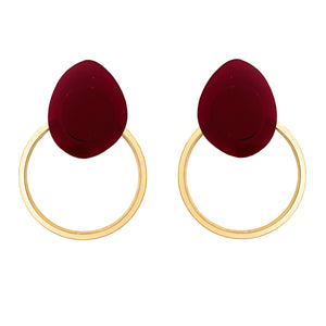 "Radiolario Bordeaux" Plexi Earrings