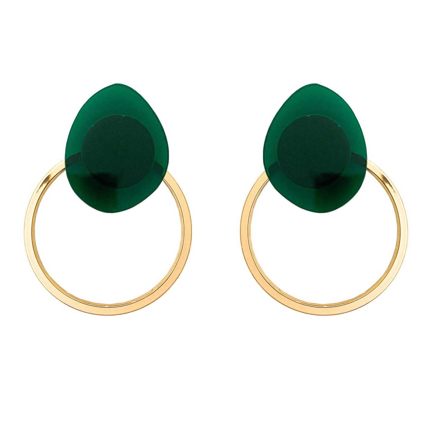Radiolario Green Plexi Earrings