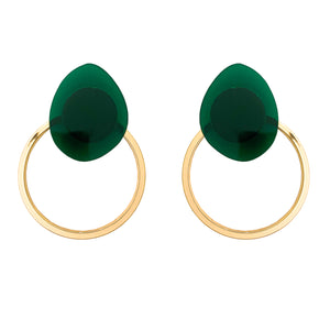 "Radiolario Green" Plexi Earrings