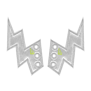 Lightning bolt wings silver